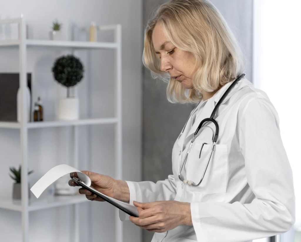 blonde-female-doctor-her-office