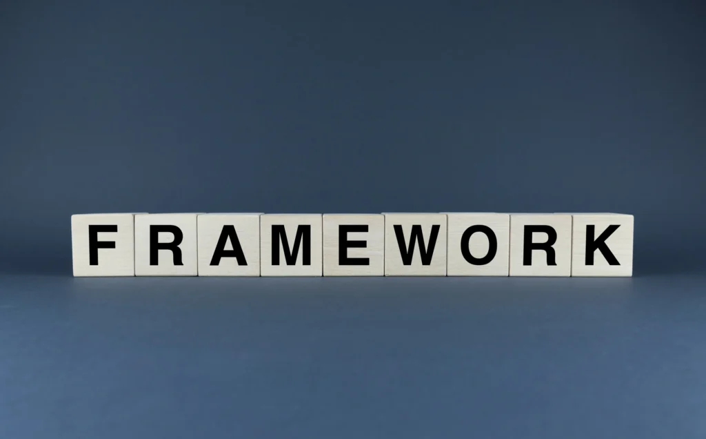 framework-cubes-form-word-framework