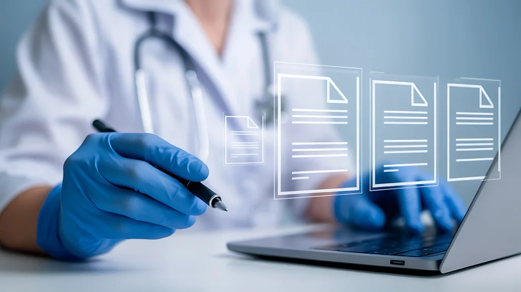healthcare-professional-managing-digital-medical-records-laptop